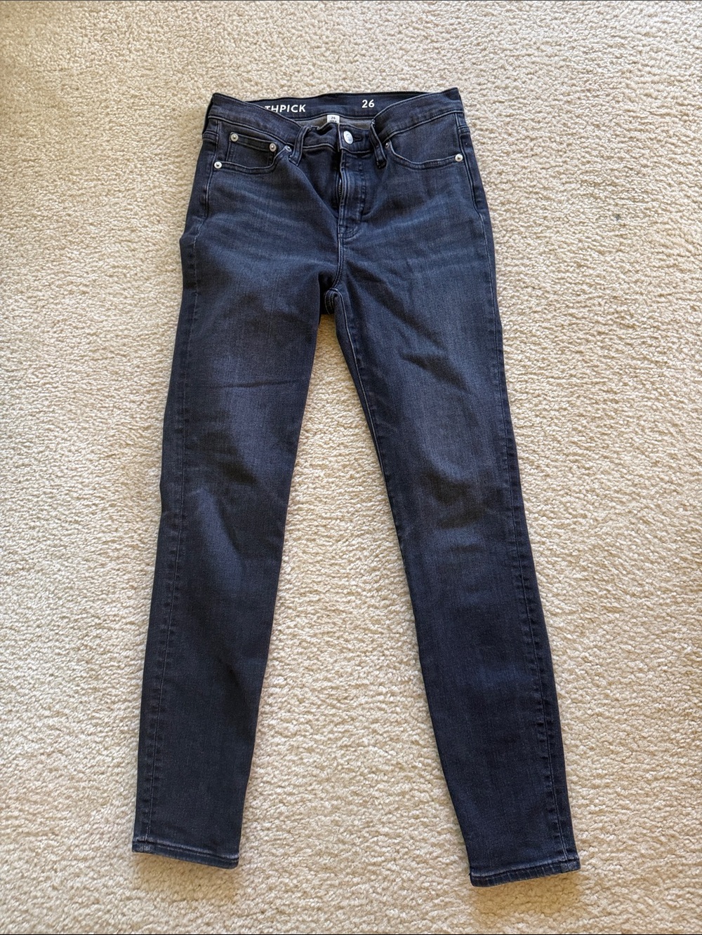 J. Crew Dark Black Skinny Jeans